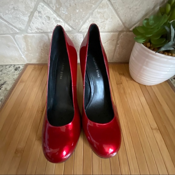 GIANNI BINI CANDY APPLE RED PUMPS - Picture 4 of 12